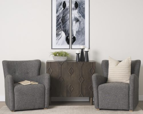 Mercana Quadir Matte Black Metal Candle Holder
