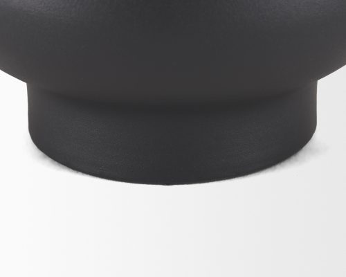 Mercana Tasya Matte Black w/ Handles Metal Vase - Image 9