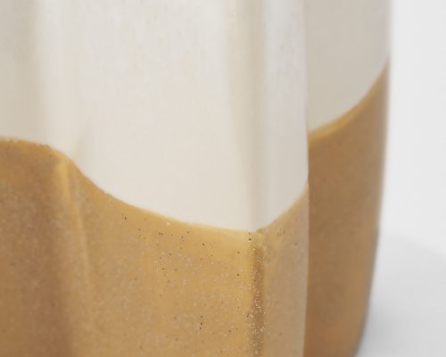 Mercana Vania Off White w/ Tan Textured Ceramic Vase - Image 10