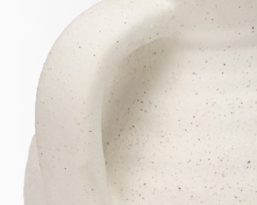 Mercana Tyrus Textured Matte White w/ Speckling Ceramic Vase - Image 9