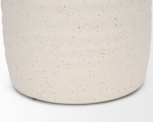 Mercana Tyrus Textured Matte White w/ Speckling Ceramic Vase - Image 10