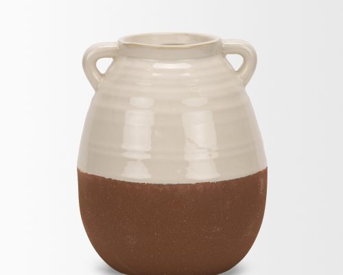 Mercana Tryna Beige w/ Matte Brown Ceramic Vase - Image 6