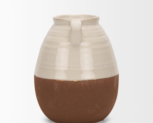 Mercana Tryna Beige w/ Matte Brown Ceramic Vase - Image 7