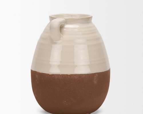 Mercana Tryna Beige w/ Matte Brown Ceramic Vase - Image 8