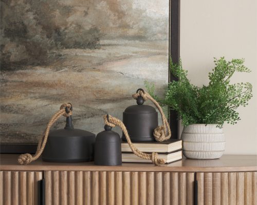 Mercana Quincy Matte Black Metal Decorative Bell Object