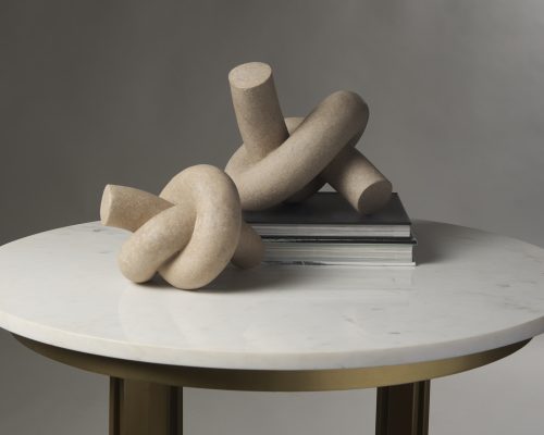 Mercana Otto Sandstone Resin Knot Sculpture Decorative Object - Image 4