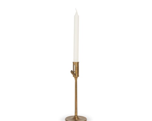 Mercana Chantria Solid Natural Brass Adjustable Taper Candle Holder - Image 2