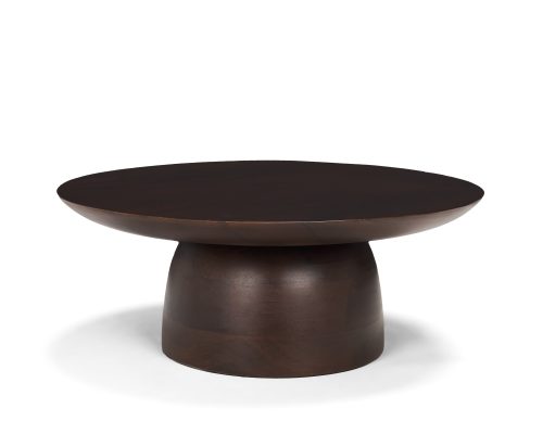 Mercana Sadira Mid-Dark Brown Solid Wood Round Riser - Image 2