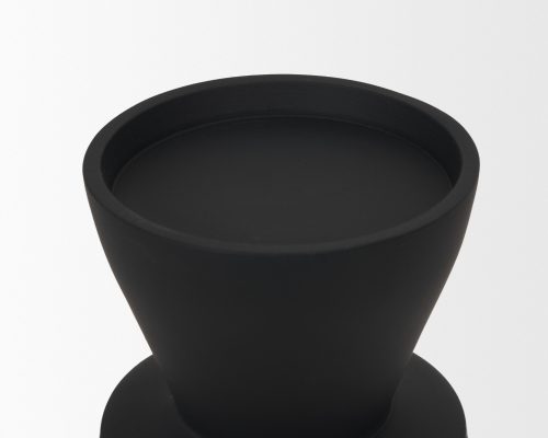 Mercana Odilia Smooth Matte Black Metal Geometric Pillar Candle Holder - Image 6