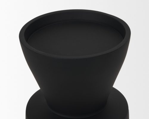 Mercana Odilia Smooth Matte Black Metal Geometric Pillar Candle Holder - Image 7