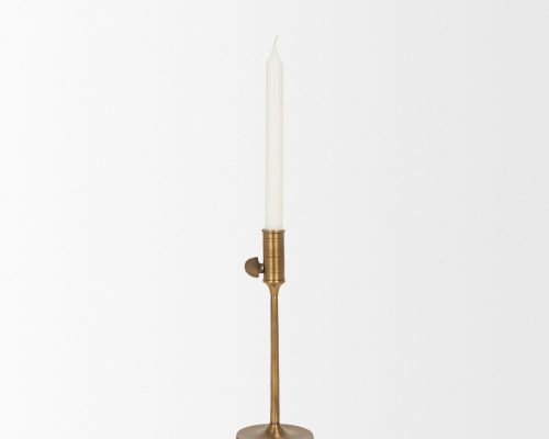 Mercana Chantria Solid Natural Brass Adjustable Taper Candle Holder - Image 7