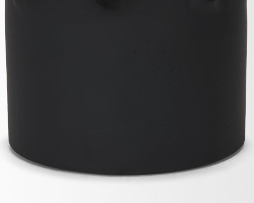 Mercana Deacon Matte Black Metal Canister with Sculptural Handles - Image 13
