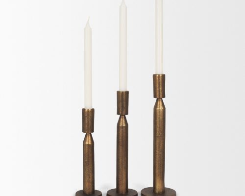 Mercana Declan Cast Metal Taper Candle Holder - Image 6