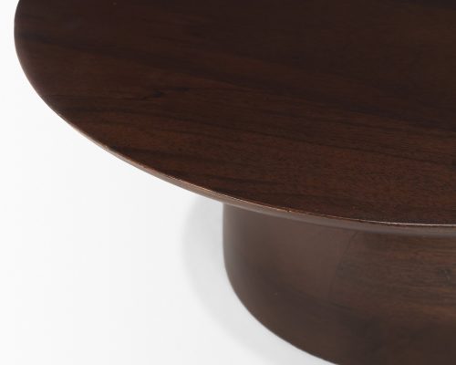 Mercana Sadira Mid-Dark Brown Solid Wood Round Riser - Image 5