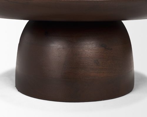 Mercana Sadira Mid-Dark Brown Solid Wood Round Riser - Image 6