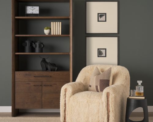 Mercana Deacon Matte Black Metal Canister with Sculptural Handles - Image 3