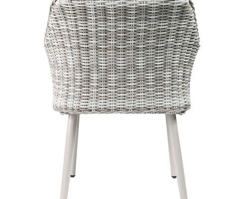 Acme Tashay 3Pc Patio Bistro Set Green Fabric & Beige Wicker - Image 5