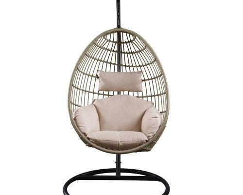 Acme Vasant Single Hanging Chair Fabric & Wicker - Image 3