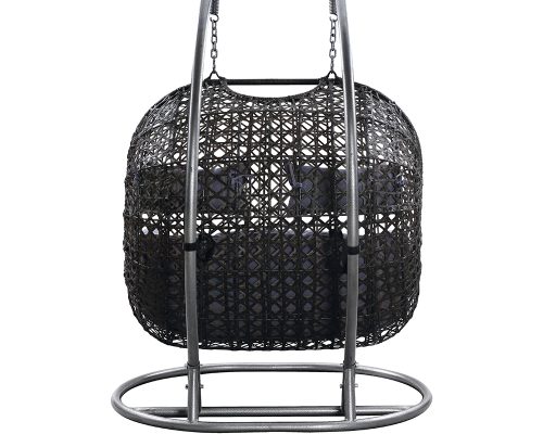 Acme Vasant Double Hanging Chair Fabric & Wicker - Image 4