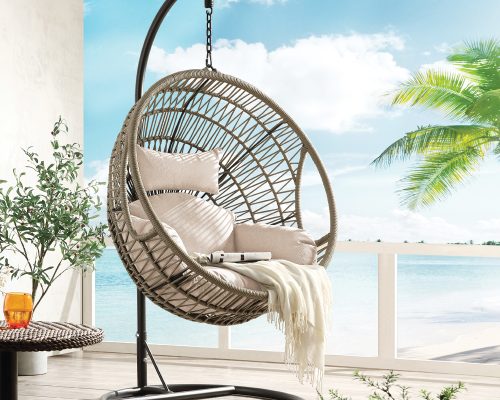 Acme Vasant Hanging Chair Fabric & Rope