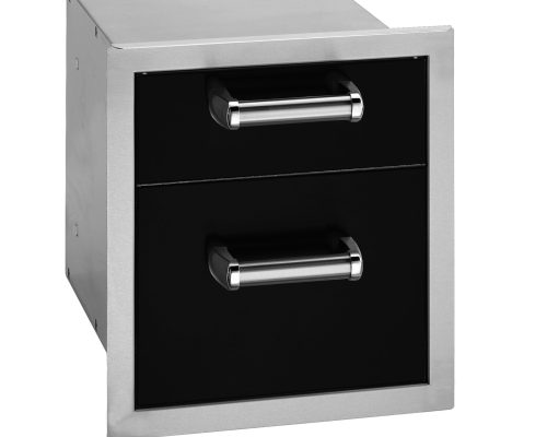 Fire Magic Echelon Black Double Drawer