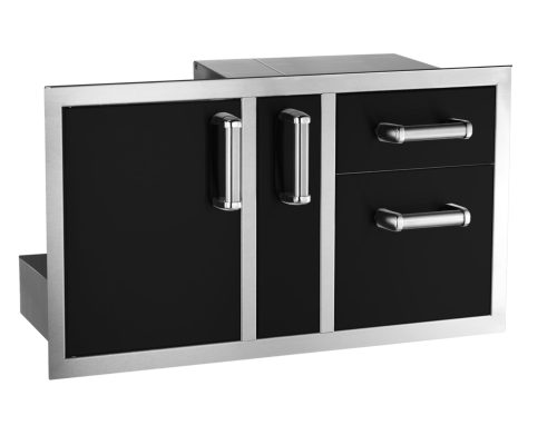 Fire Magic Echelon Black Door/Drawer Combo w/ Platter Storage