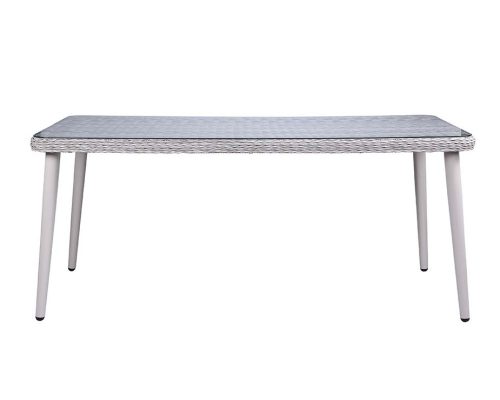 Acme Jenneva 7Pc Patio Dining Set Night Green Fabric & Gray Finish - Image 3
