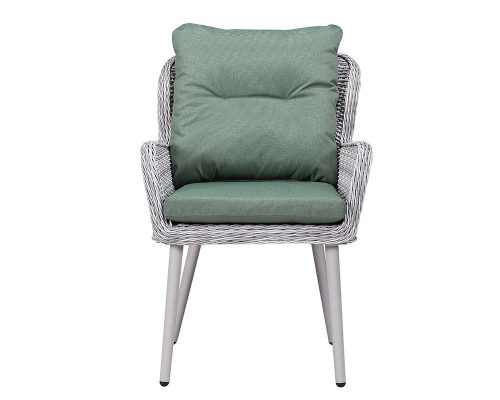 Acme Jenneva 7Pc Patio Dining Set Night Green Fabric & Gray Finish - Image 7
