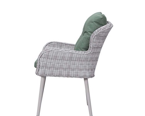 Acme Jenneva 7Pc Patio Dining Set Night Green Fabric & Gray Finish - Image 8