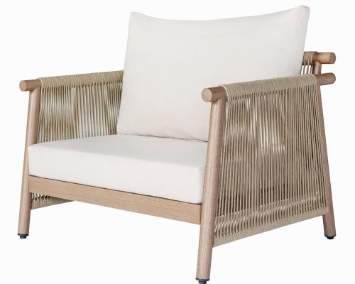 Acme Zira 5Pc Patio Sofa Set Beige Fabric & Glass Fiber Reinforced Cement Table Top - Image 3