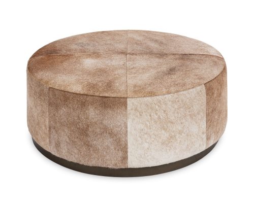 Alternative view of Classic Home Andre 40" Round Ottoman Canyon Dust