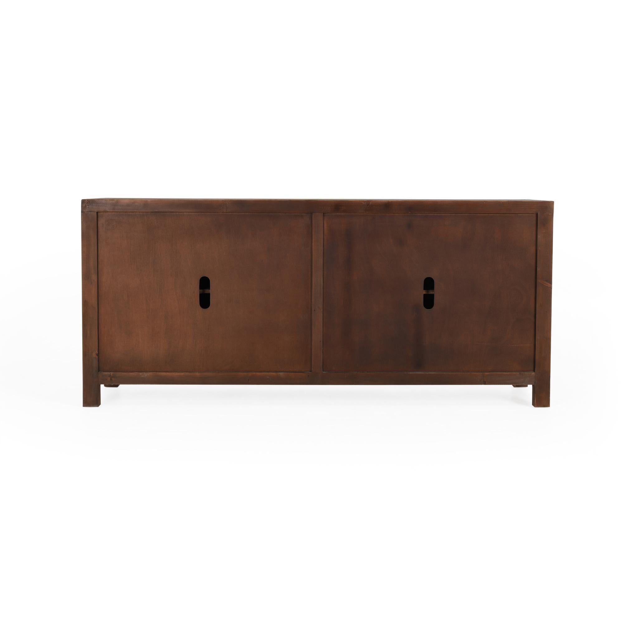 Classic Home Astrid 4-Door Sideboard Dark Brown - Image 4