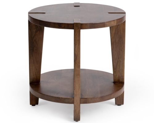 Alternative view of Classic Home Alenna Round End Table Tundra Brown