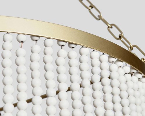 Classic Home Amanda Beaded Chandelier White - Image 4
