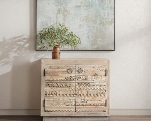 Classic Home Alta 2 Door Carved Panel Sideboard Butterwood Blend - Image 7