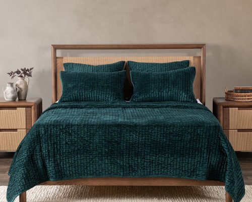 Classic Home Bari Velvet King Set Emerald - Image 10