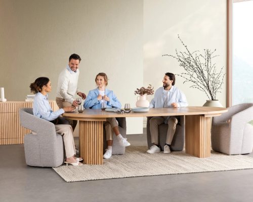 Alternative view of Transformer Round Extendable Dining Table Base Top & 3 Panels for Table