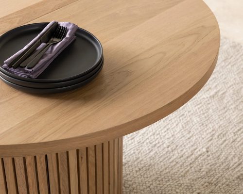 Transformer Round Extendable Dining Table Base Top & 3 Panels for Table - Image 6