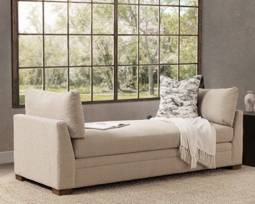 Classic Home Audrey Leather Backless Sofa Lush-Saddle - Image 11