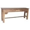 Classic Home 74" Reclaimed Wood Console Table Light Brown