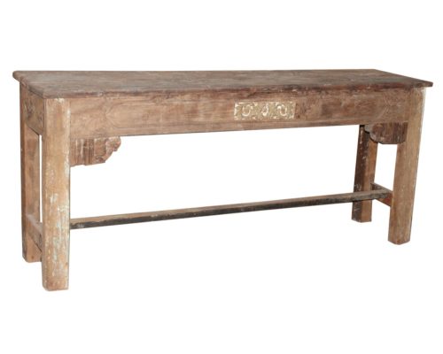 Classic Home 74" Reclaimed Wood Console Table Light Brown