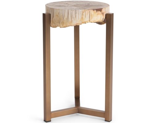 Alternative view of Classic Home Alliza Round Accent Table Sepia Vein