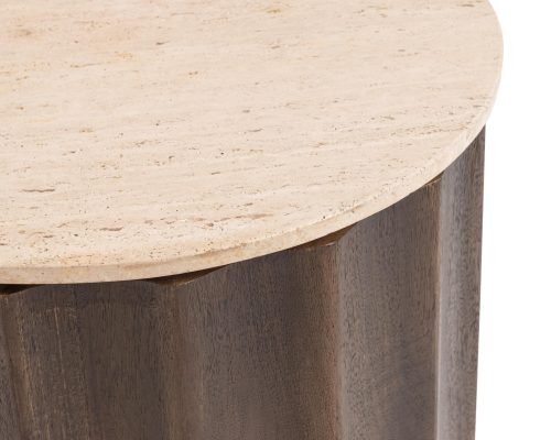 Classic Home Baylee Round End Table Roast Tan - Image 3