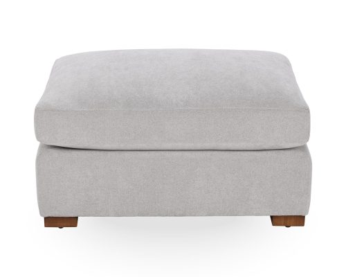 Classic Home Audrey Upholstered Rectangle Ottoman Elite Gray
