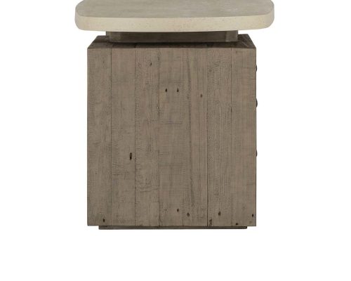 Classic Home Angus Solid Wood Desk Antique White/Distressed Gray - Image 3