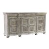 Classic Home Arish 4 Door Breakfront Cabinet Heritage Cream