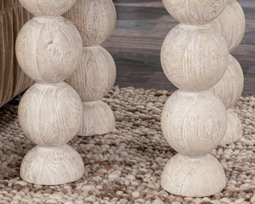 Classic Home Adir Solid Wood Round End Table Cream - Image 8