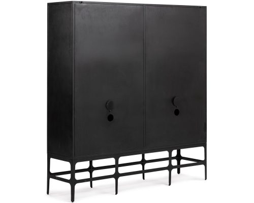 Classic Home Amilio Tall Cabinet Rust Noir - Image 4