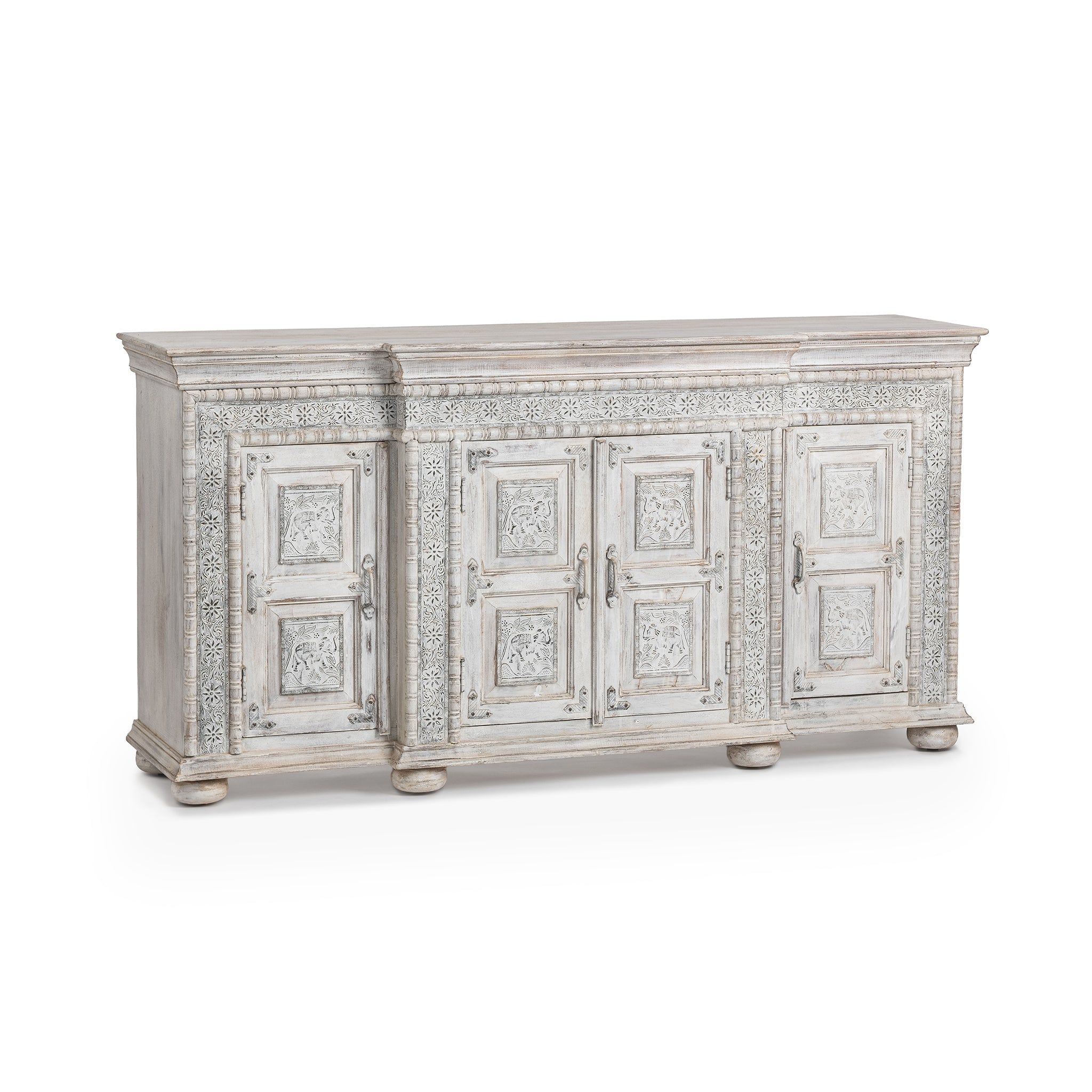 Classic Home Arish 4 Door Breakfront Cabinet Heritage Cream - Image 2