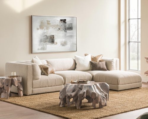 Classic Home Adalynne Upholstered Square Ottoman Buttermilk - Image 6
